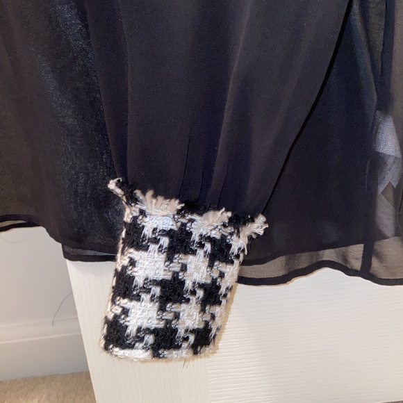 ZARA checkered mesh blouse - Picture 5 of 7